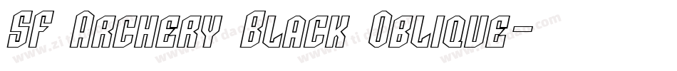 SF Archery Black Oblique字体转换